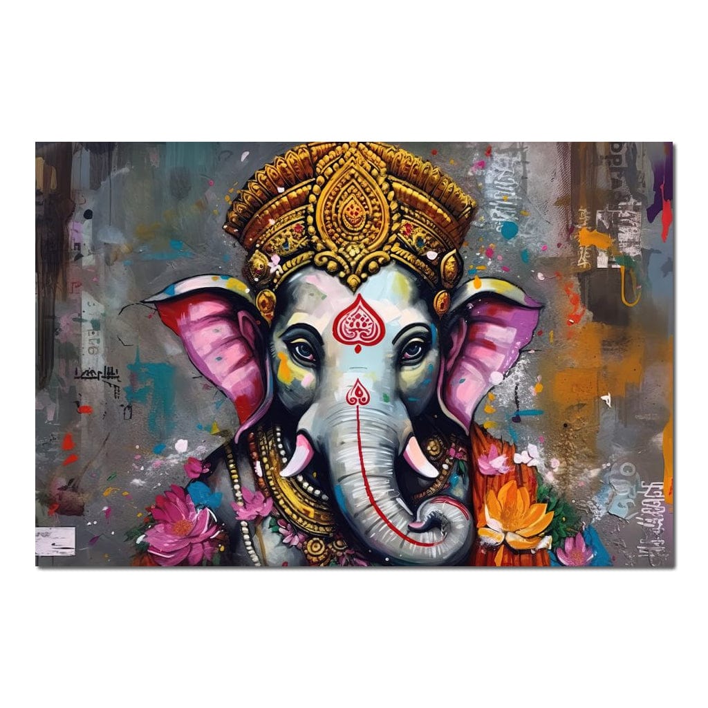 Grey Ganesha HinduOmDesigns Poster / 30" x 20" Posters, Prints, & Visual Artwork hindu canvas wall art SFQC6HHV