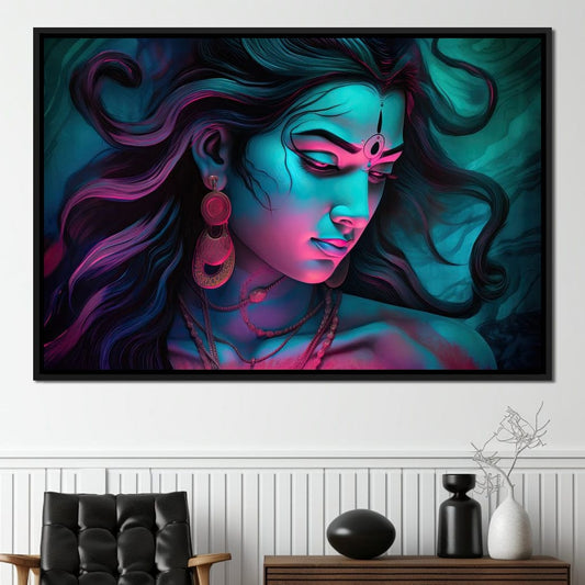 The Lord Shiva HinduOmDesigns Black Floating Frame / 30" x 20" Posters, Prints, & Visual Artwork hindu canvas wall art LO5L3025