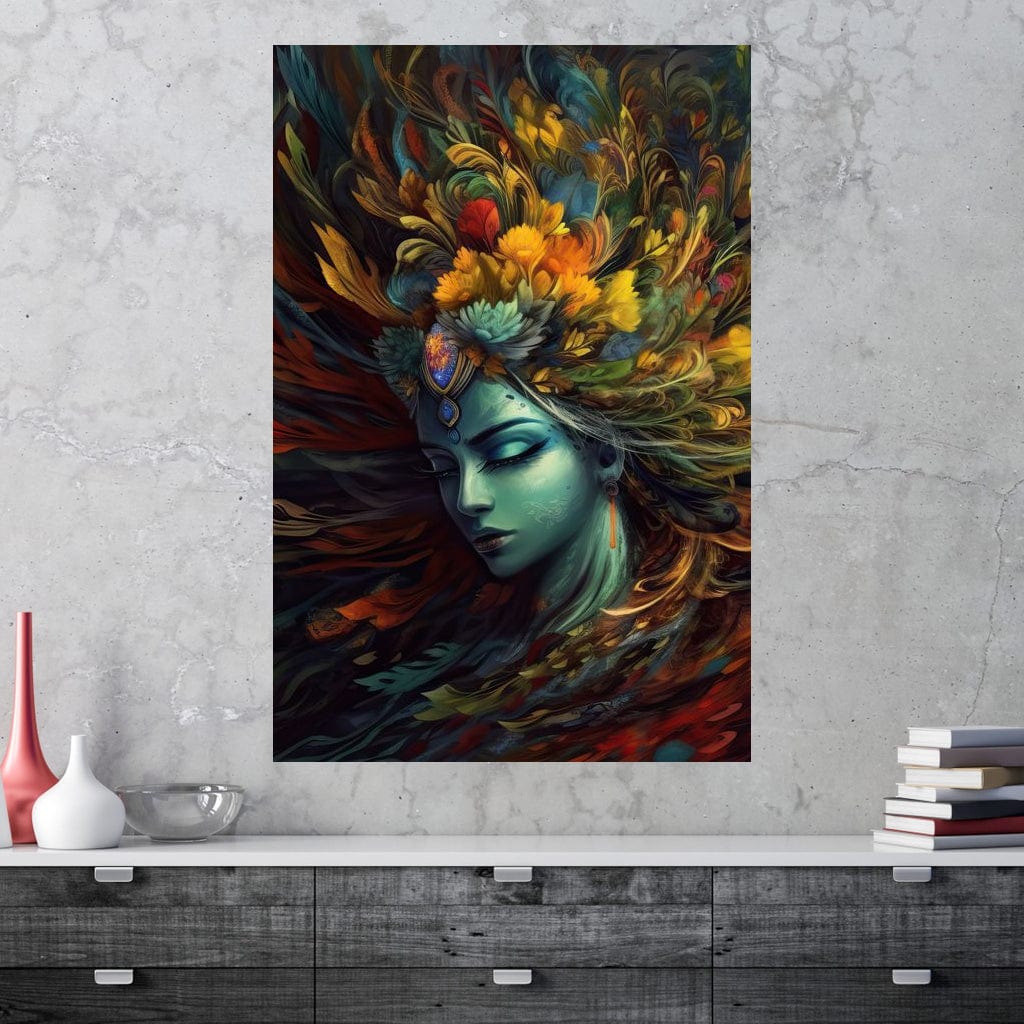 Krishna's Radiance HinduOmDesigns Gallery Wrap / 20" x 30" Posters, Prints, & Visual Artwork hindu canvas wall art 2GSCYXV4