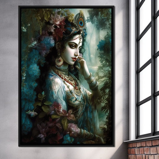 Lakshmi ( a revoir ) HinduOmDesigns Black Floating Frame / 20" x 30" Posters, Prints, & Visual Artwork hindu canvas wall art HBZMM14Q