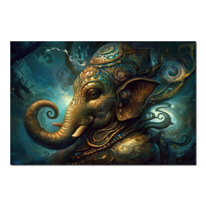 Ganesha's Mystical Charm HinduOmDesigns Poster / 30" x 20" Posters, Prints, & Visual Artwork hindu canvas wall art NGAUAW4R