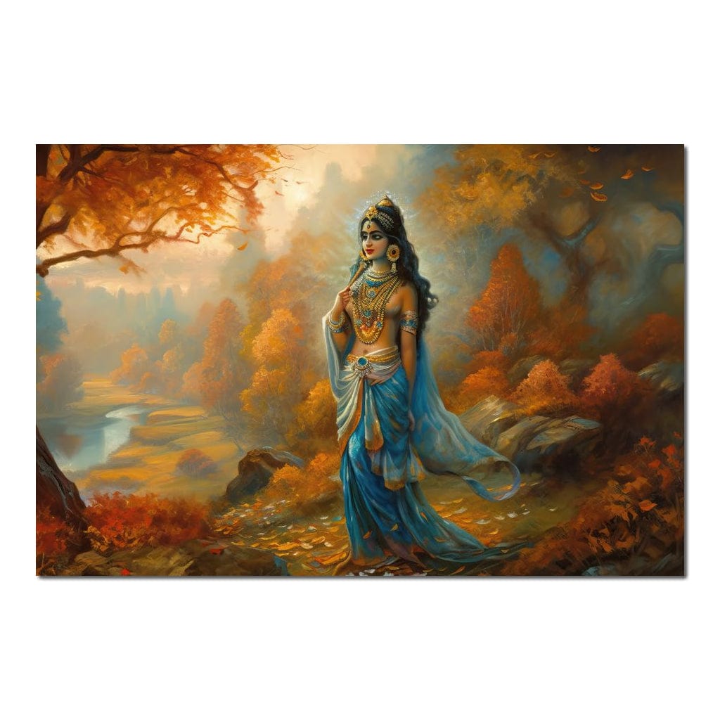 Radha's Autumn HinduOmDesigns Poster / 30" x 20" Posters, Prints, & Visual Artwork hindu canvas wall art 7K4S4WQX