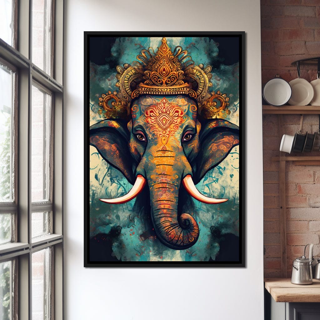 Master Ganesha HinduOmDesigns Black Floating Frame / 20" x 30" Posters, Prints, & Visual Artwork hindu canvas wall art JMXLXDV2