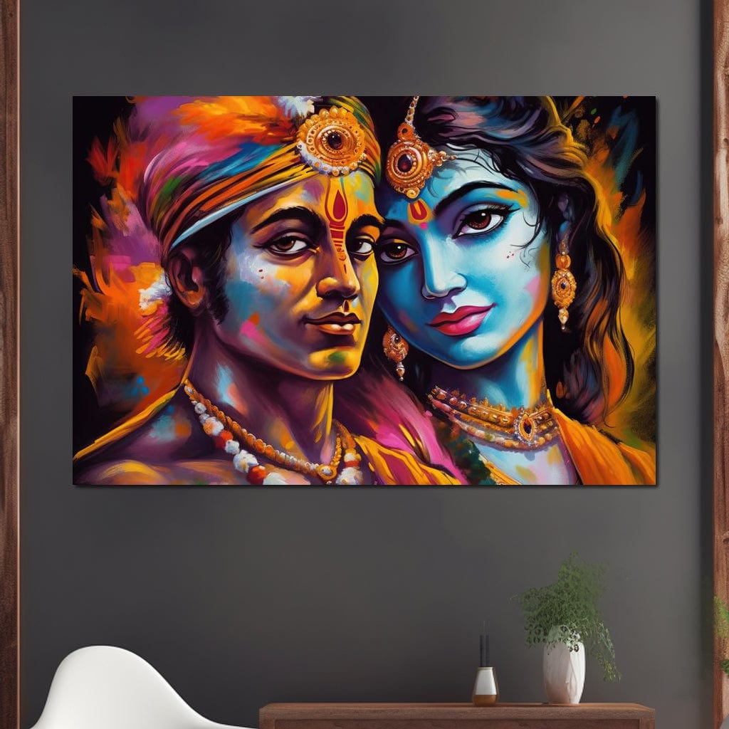 Divine Connection HinduOmDesigns Gallery Wrap / 30" x 20" Posters, Prints, & Visual Artwork hindu canvas wall art 1QKJ1YBU