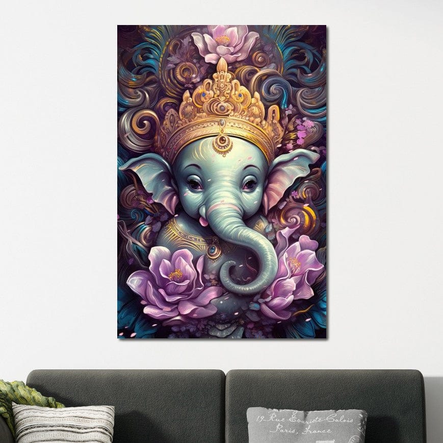 Baby Ganesha HinduOmDesigns Gallery Wrap / 20" x 30" Posters, Prints, & Visual Artwork hindu canvas wall art 92958QW1