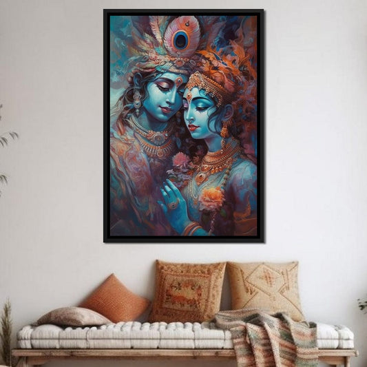 Love's Embrace HinduOmDesigns Black Floating Frame / 20" x 30" Posters, Prints, & Visual Artwork hindu canvas wall art XAMXUIQB