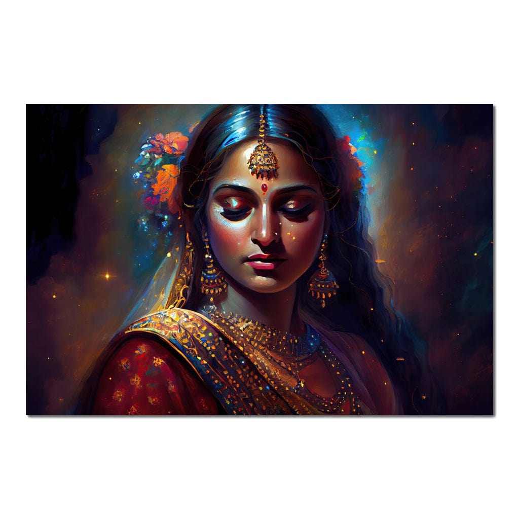 Contemplative Radha HinduOmDesigns Poster / 30" x 20" Posters, Prints, & Visual Artwork hindu canvas wall art PURZ6KXP