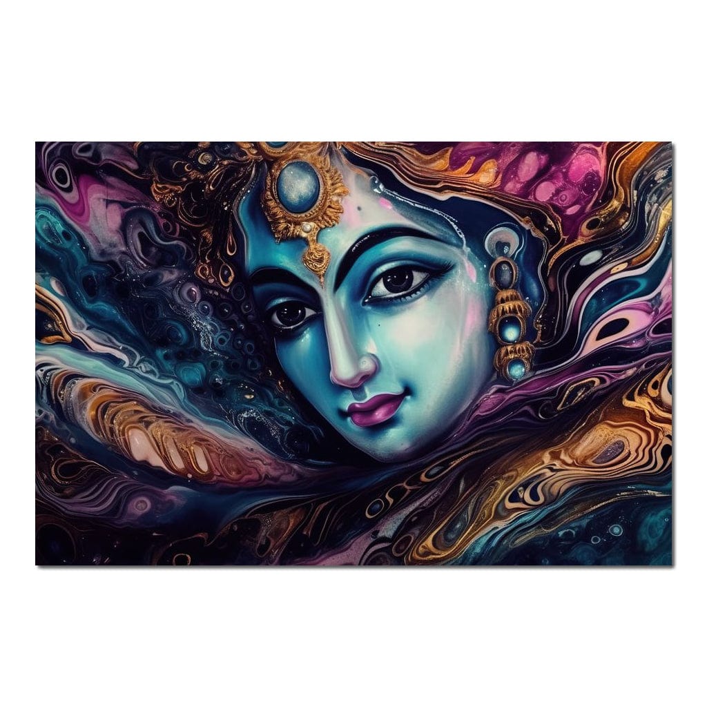 Radiant Krishna HinduOmDesigns Poster / 30" x 20" Posters, Prints, & Visual Artwork hindu canvas wall art 7AKWLSAE