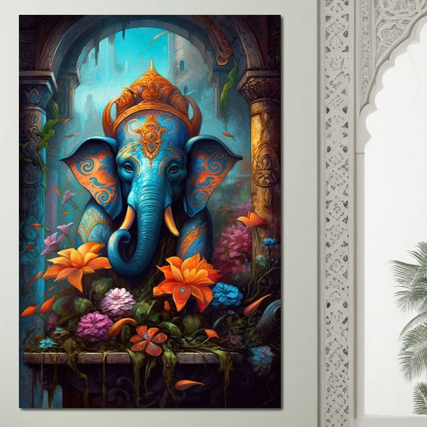 Ganesha's Art HinduOmDesigns Gallery Wrap / 20" x 30" Posters, Prints, & Visual Artwork hindu canvas wall art TMZWB263