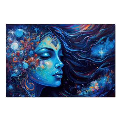 Blue Radha HinduOmDesigns Poster / 30" x 20" Posters, Prints, & Visual Artwork hindu canvas wall art QPK9Z2ER