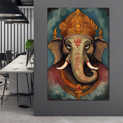 Sacred Lord Ganesh HinduOmDesigns Gallery Wrap / 20" x 30" Posters, Prints, & Visual Artwork hindu canvas wall art SOIBTDTE