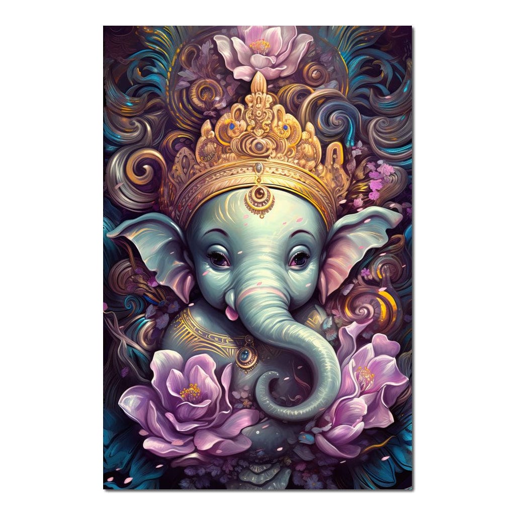 Baby Ganesha HinduOmDesigns Poster / 20" x 30" Posters, Prints, & Visual Artwork hindu canvas wall art VOO1BARW