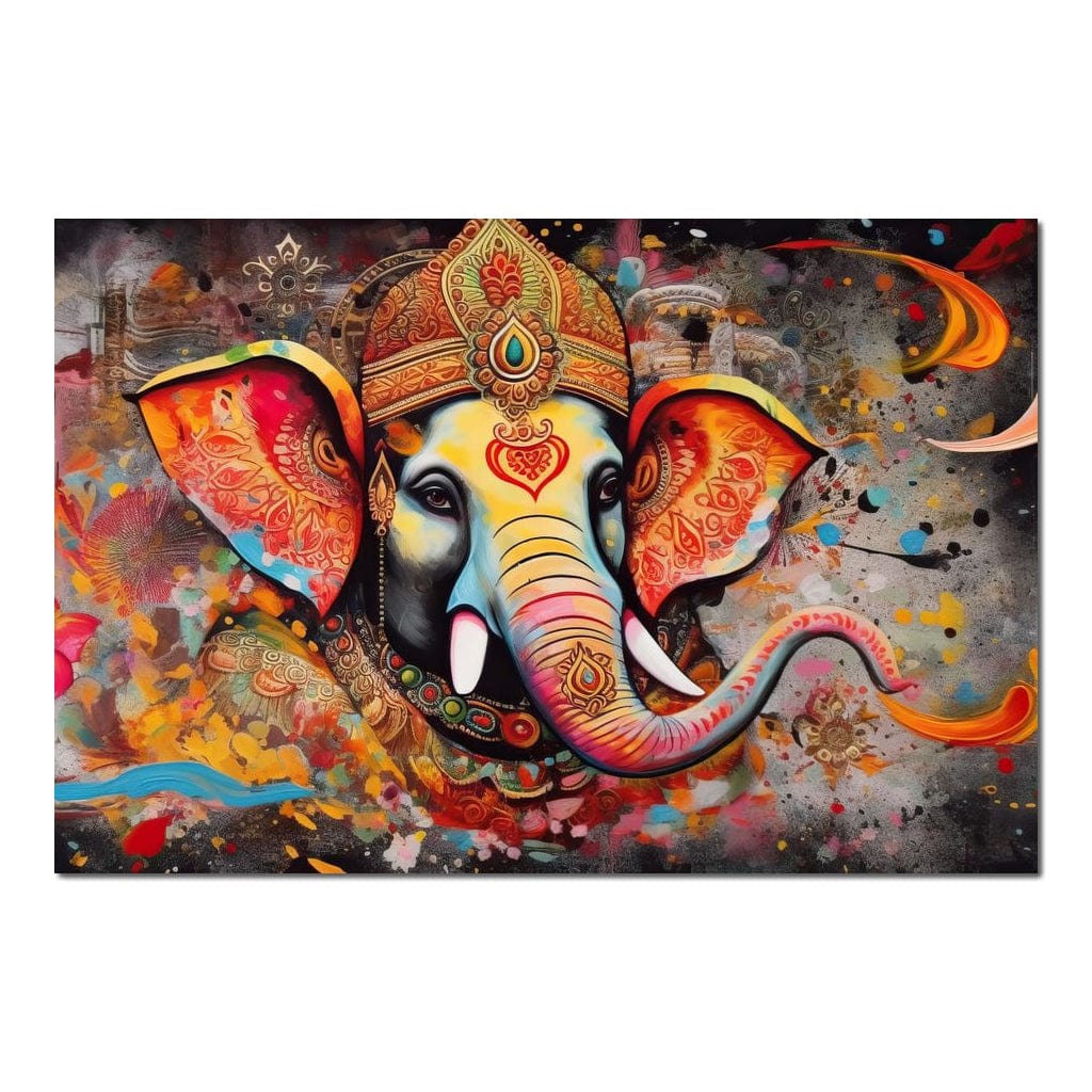 Ganesha's Creation HinduOmDesigns Poster / 30" x 20" Posters, Prints, & Visual Artwork hindu canvas wall art RL5B3EGX