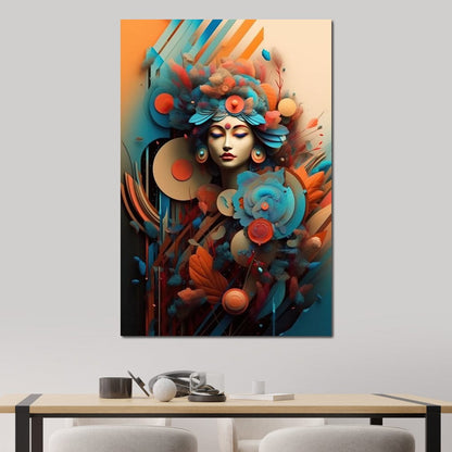 Hindu Goddess 7 HinduOmDesigns Gallery Wrap / 20" x 30" Posters, Prints, & Visual Artwork hindu canvas wall art URGUHUB3