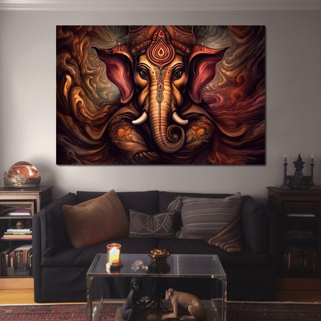 Ganapati HinduOmDesigns Gallery Wrap / 30" x 20" Posters, Prints, & Visual Artwork hindu canvas wall art CQ7OQLLP