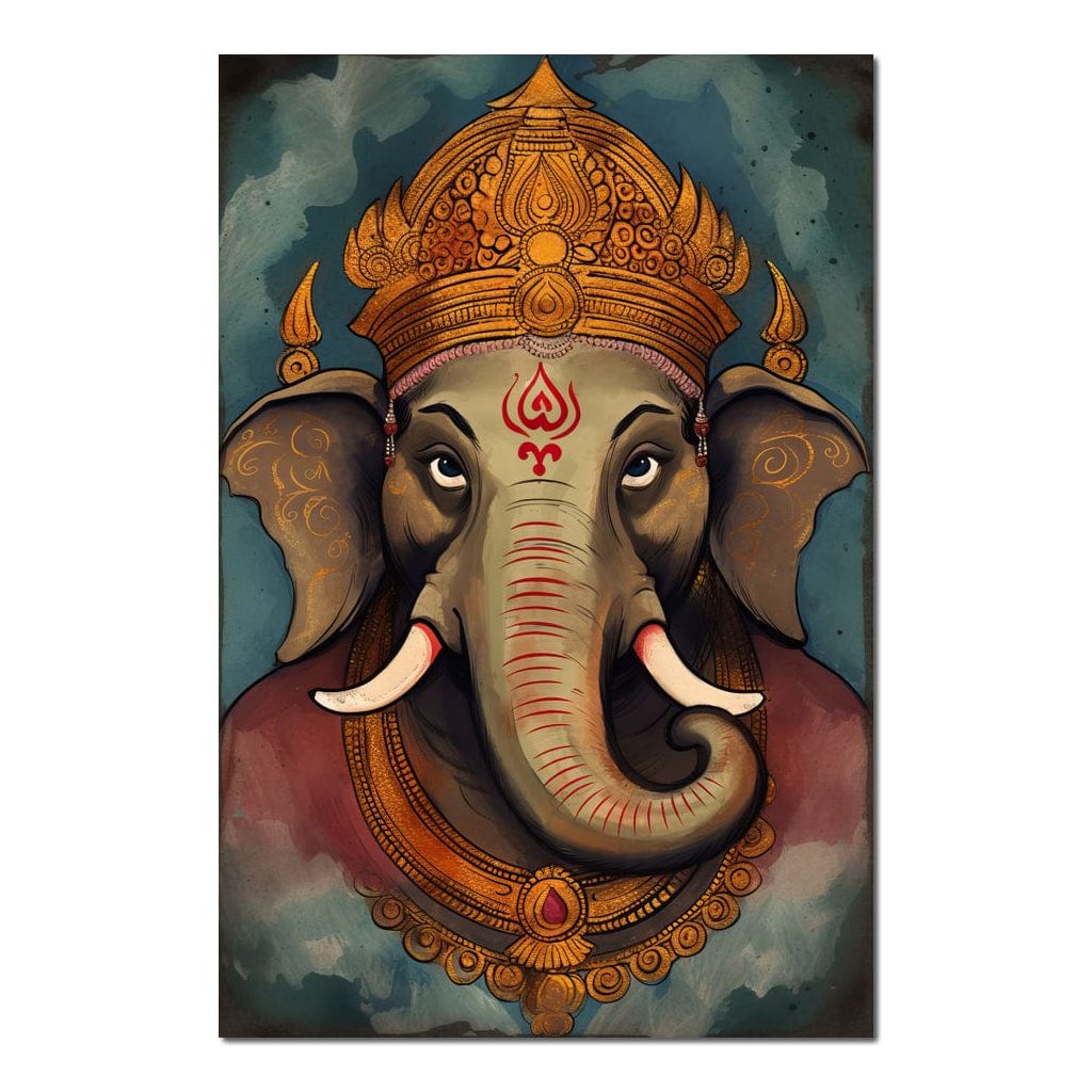 Sacred Lord Ganesh HinduOmDesigns Poster / 20" x 30" Posters, Prints, & Visual Artwork hindu canvas wall art INQW0DAL