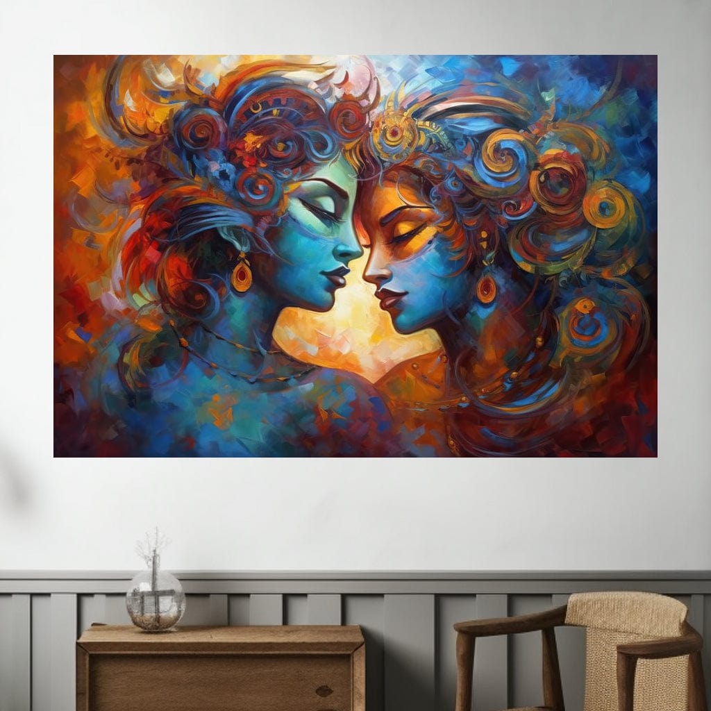 Eternal Love HinduOmDesigns Gallery Wrap / 30" x 20" Posters, Prints, & Visual Artwork hindu canvas wall art SAN159WB