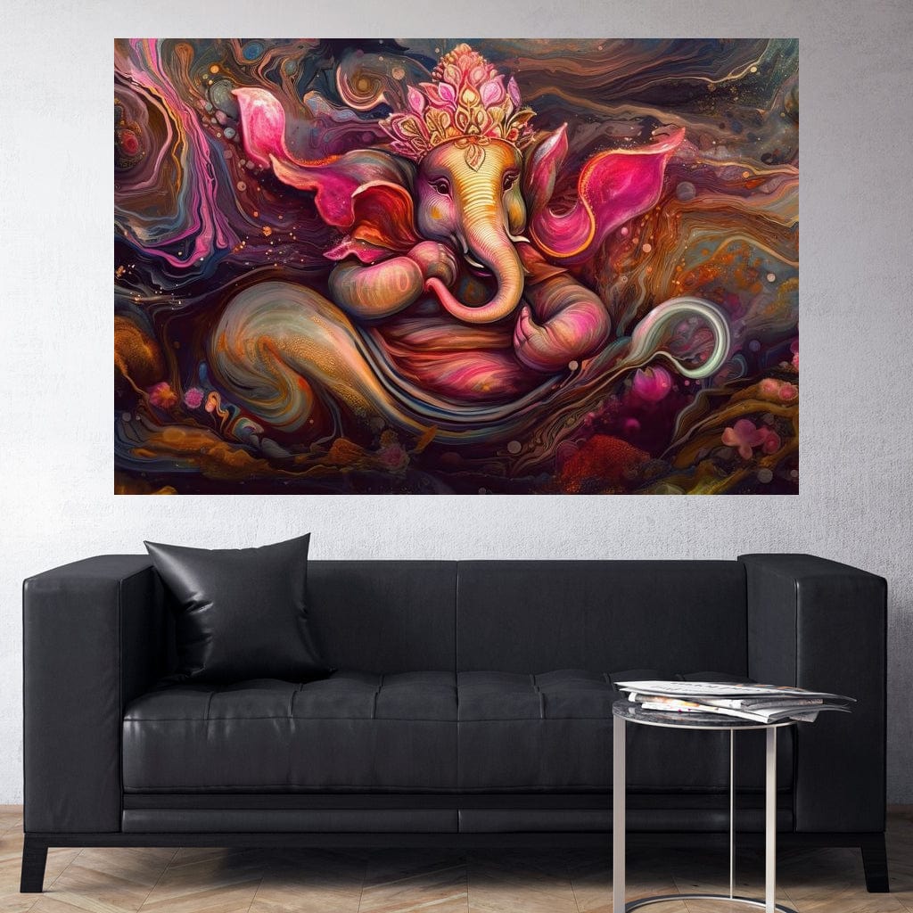 Decorative Ganesha HinduOmDesigns Gallery Wrap / 30" x 20" Posters, Prints, & Visual Artwork hindu canvas wall art WGCYBDPV