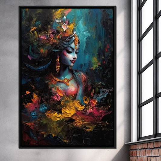 Hindu Goddess 3 HinduOmDesigns Black Floating Frame / 20" x 30" Posters, Prints, & Visual Artwork hindu canvas wall art U5XQJDSP