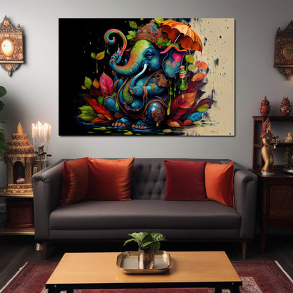 Lord of Happiness HinduOmDesigns Gallery Wrap / 30" x 20" Posters, Prints, & Visual Artwork hindu canvas wall art BNJ0DSMC