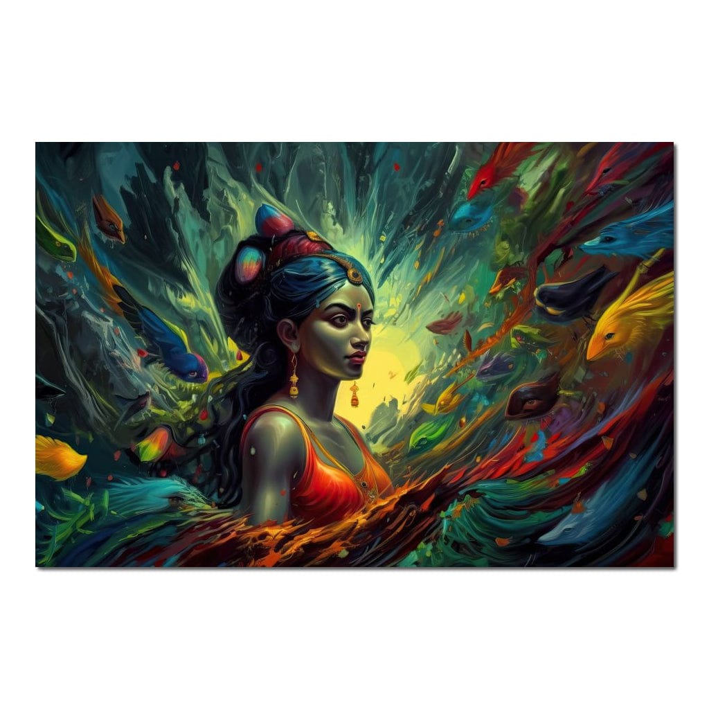 Krishna's Jungle HinduOmDesigns Poster / 30" x 20" Posters, Prints, & Visual Artwork hindu canvas wall art OIIXDZ0V