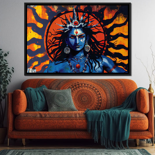 Shiva Cosmic Aura HinduOmDesigns Black Floating Frame / 30" x 20" Posters, Prints, & Visual Artwork hindu canvas wall art OFKX11MD