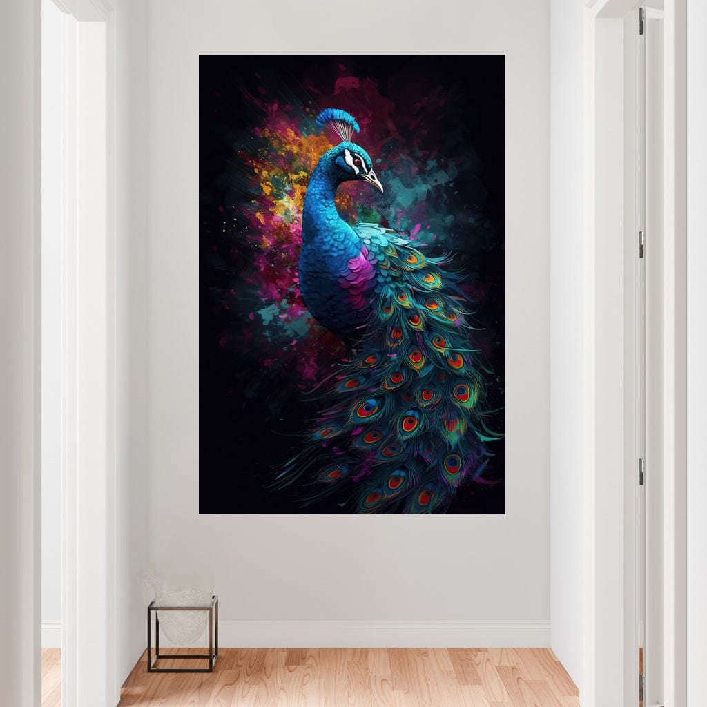 Peacock Beauty HinduOmDesigns Gallery Wrap / 20" x 30" Posters, Prints, & Visual Artwork hindu canvas wall art 8W458ES8