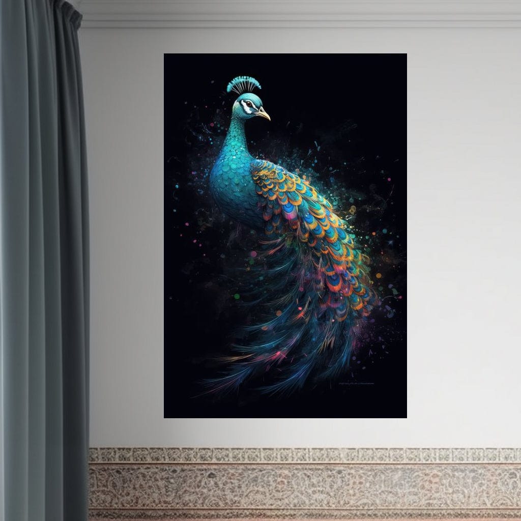 Peacock Splendor HinduOmDesigns Gallery Wrap / 20" x 30" Posters, Prints, & Visual Artwork hindu canvas wall art 2VKLHAHA