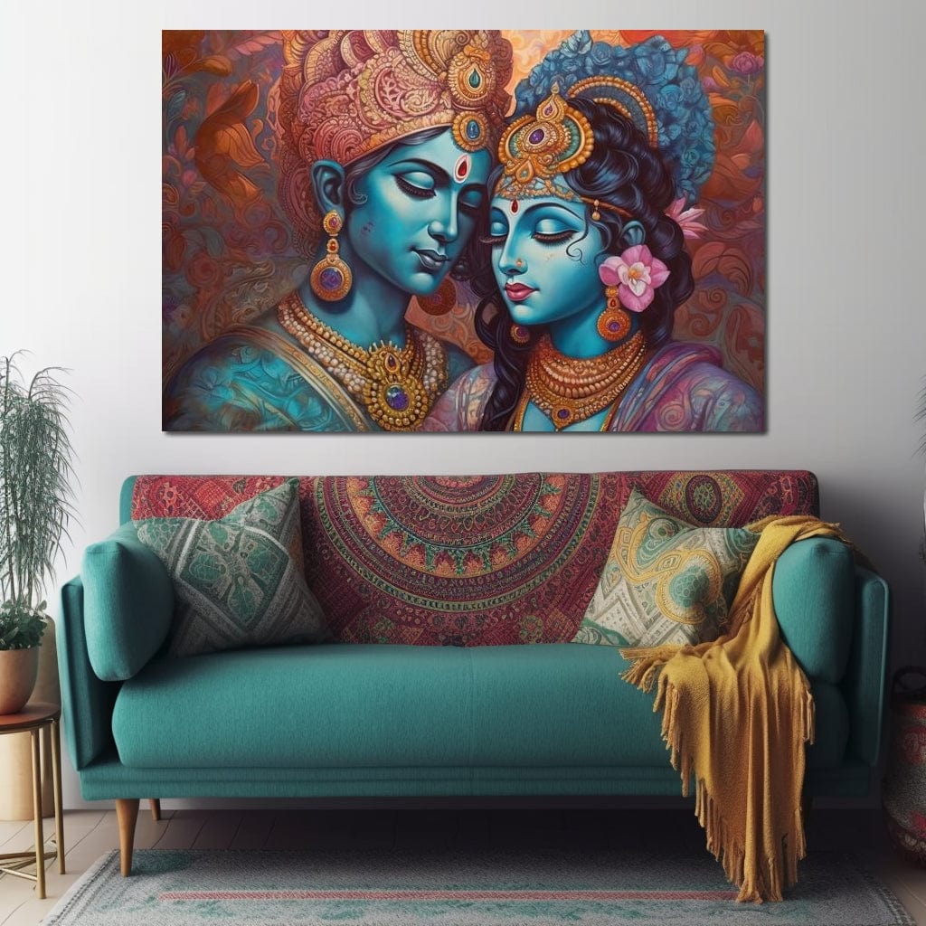 Radha's Love HinduOmDesigns Gallery Wrap / 30" x 20" Posters, Prints, & Visual Artwork hindu canvas wall art EIU9WGSW