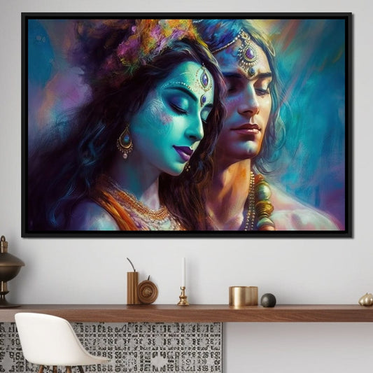 Love's Radiance HinduOmDesigns Black Floating Frame / 30" x 20" Posters, Prints, & Visual Artwork hindu canvas wall art SDKGEWXJ