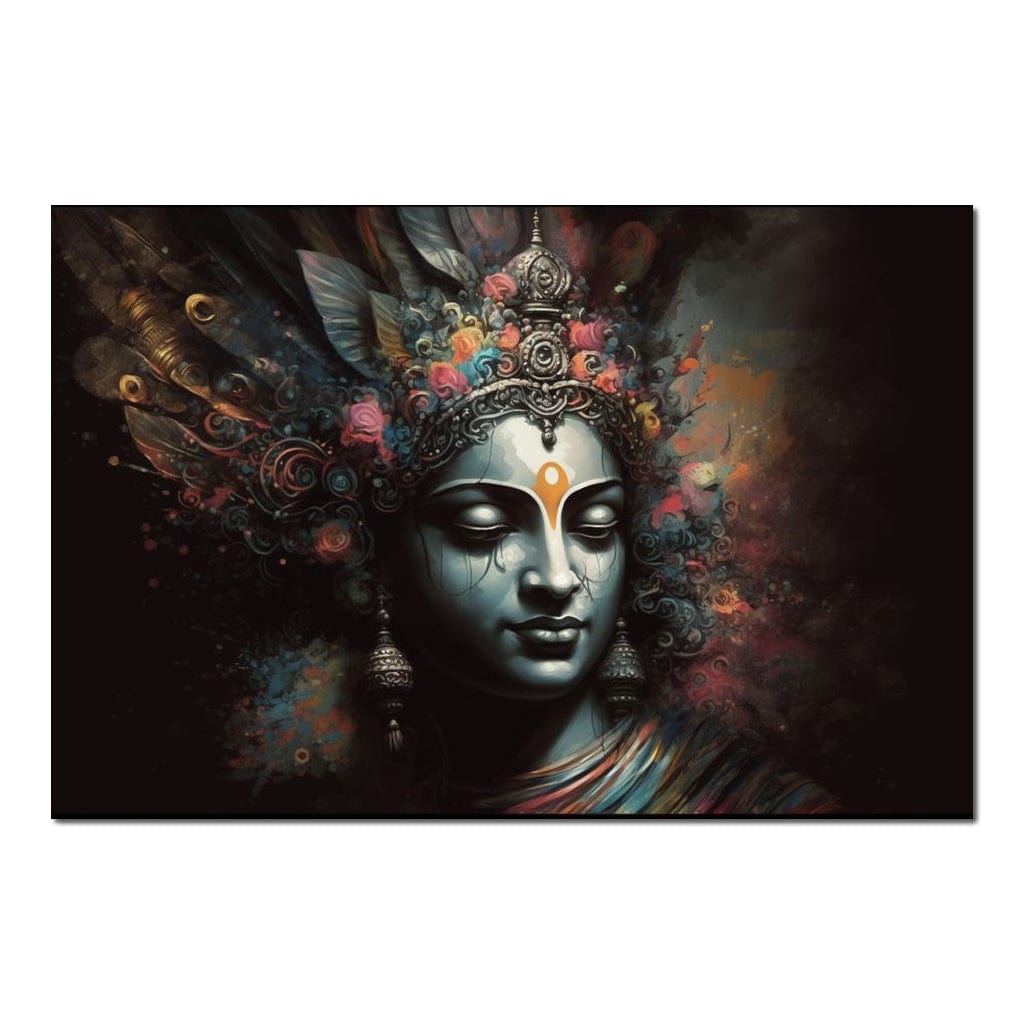 Krishna's Power HinduOmDesigns Poster / 30" x 20" Posters, Prints, & Visual Artwork hindu canvas wall art HI8CZ21K
