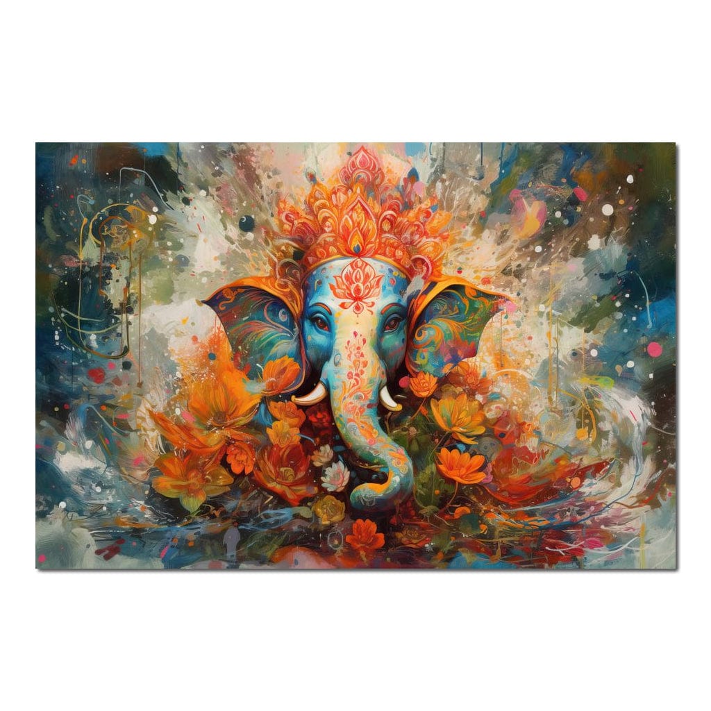 Ganesha's Grace HinduOmDesigns Poster / 30" x 20" Posters, Prints, & Visual Artwork hindu canvas wall art MF1DZBXK