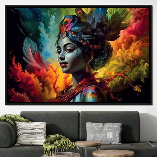 Universal Aura HinduOmDesigns Black Floating Frame / 30" x 20" Posters, Prints, & Visual Artwork hindu canvas wall art GR5OSCIS