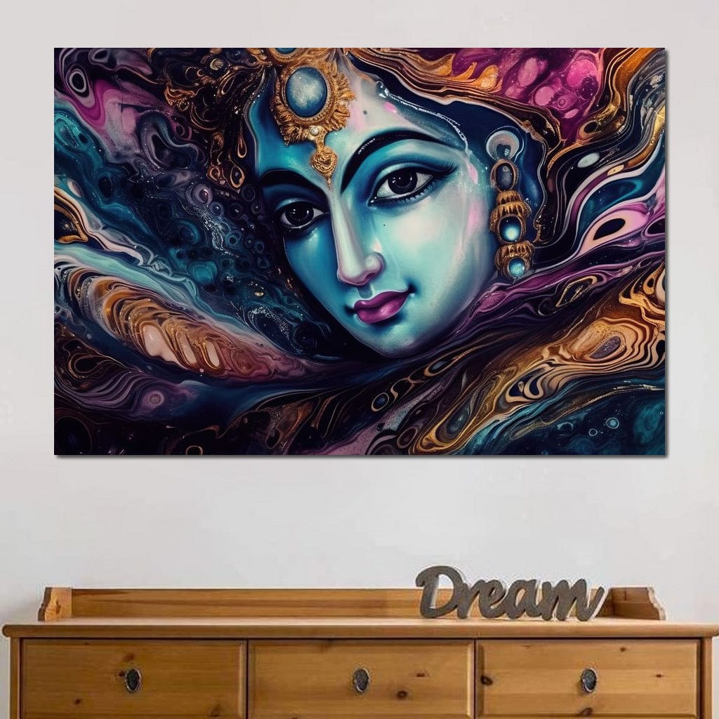 Radiant Krishna HinduOmDesigns Gallery Wrap / 30" x 20" Posters, Prints, & Visual Artwork hindu canvas wall art 76HQ5ZD0