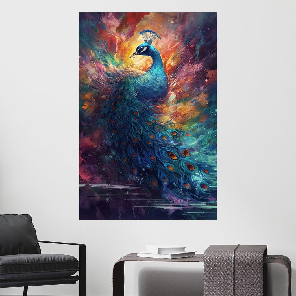 Sacred Peacock HinduOmDesigns Gallery Wrap / 20" x 30" Posters, Prints, & Visual Artwork hindu canvas wall art A29LY9WX