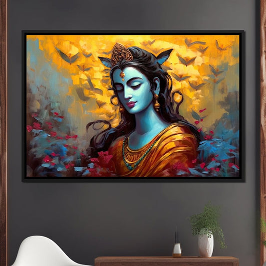 Hindu Goddess HinduOmDesigns Black Floating Frame / 30" x 20" Posters, Prints, & Visual Artwork hindu canvas wall art NJ9E1CFO