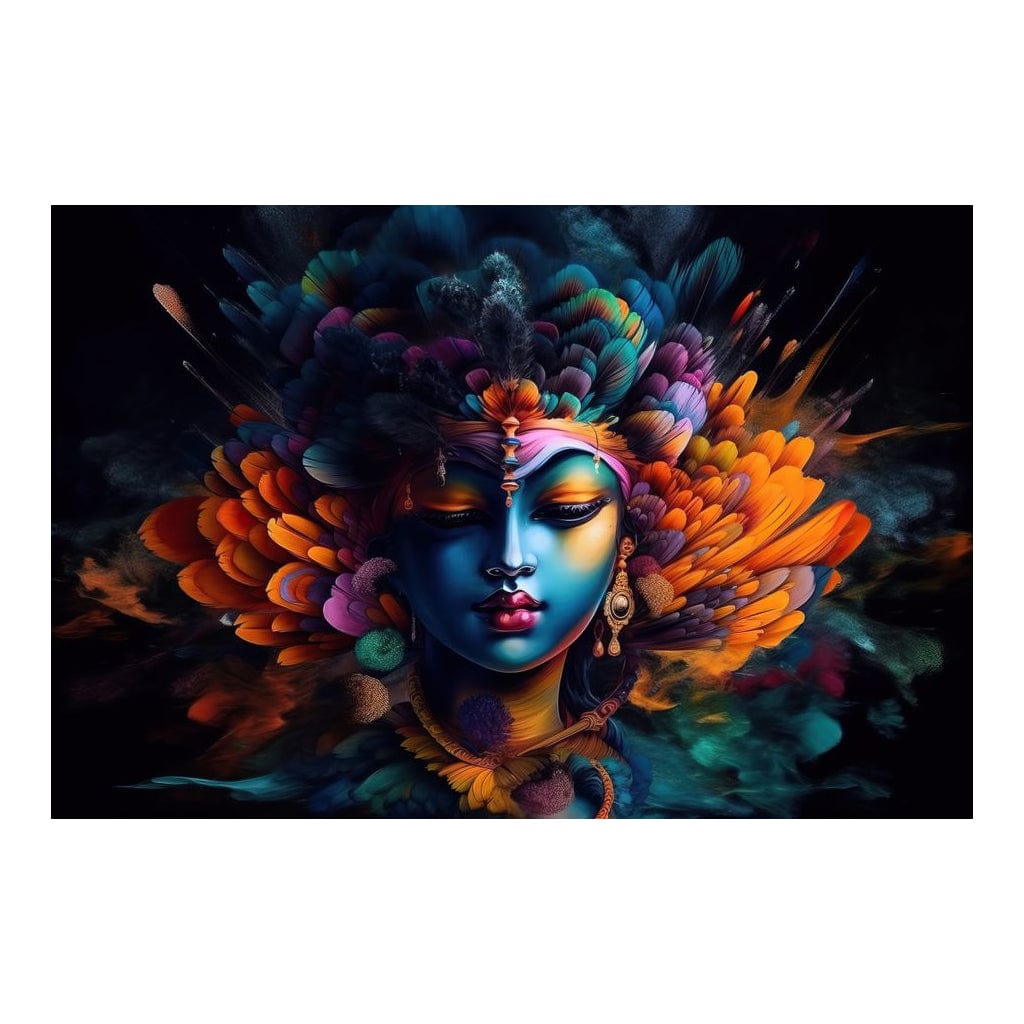 Sacred Krishna HinduOmDesigns Poster / 30" x 20" Posters, Prints, & Visual Artwork hindu canvas wall art KA11E2V3