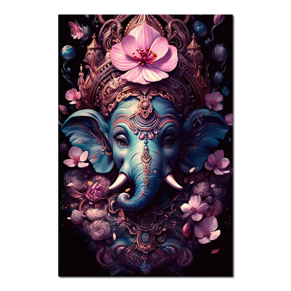 Floralicious Ganesha HinduOmDesigns Poster / 20" x 30" Posters, Prints, & Visual Artwork hindu canvas wall art SBFZ8GBJ