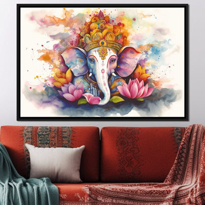 Artful Lord HinduOmDesigns Black Floating Frame / 30" x 20" Posters, Prints, & Visual Artwork hindu canvas wall art 6MTTCUQR