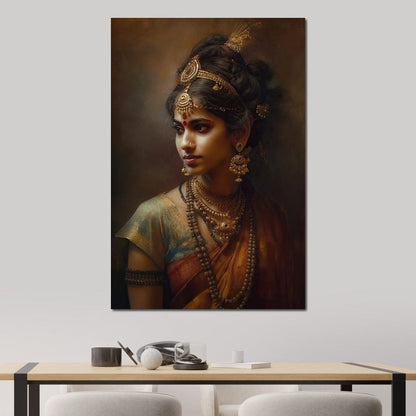 Portrait of Radha HinduOmDesigns Gallery Wrap / 20" x 30" Posters, Prints, & Visual Artwork hindu canvas wall art VDC6BMDS