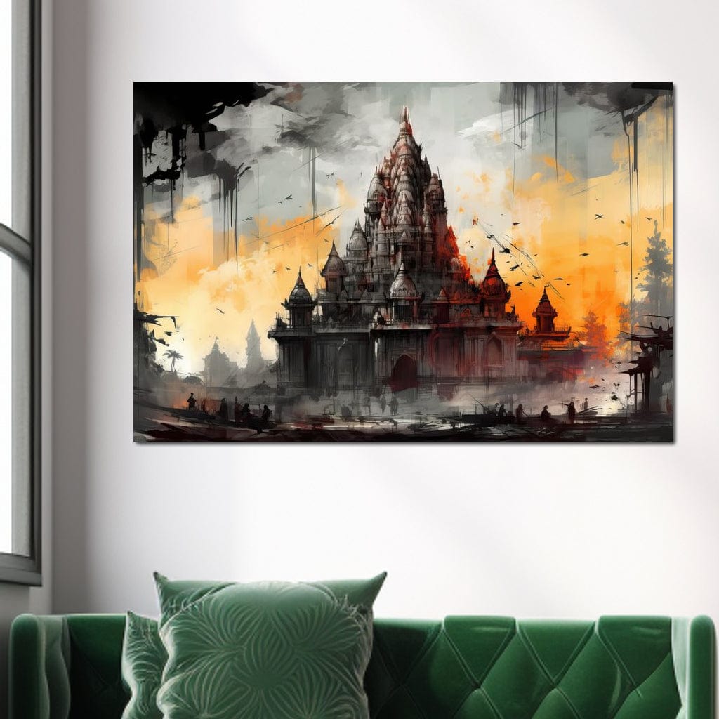 Sacred Architecture 2 HinduOmDesigns Gallery Wrap / 30" x 20" Posters, Prints, & Visual Artwork hindu canvas wall art RXFKMS3I