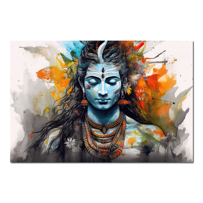Serene Shiva HinduOmDesigns Poster / 30" x 20" Posters, Prints, & Visual Artwork hindu canvas wall art YYLCSJYA