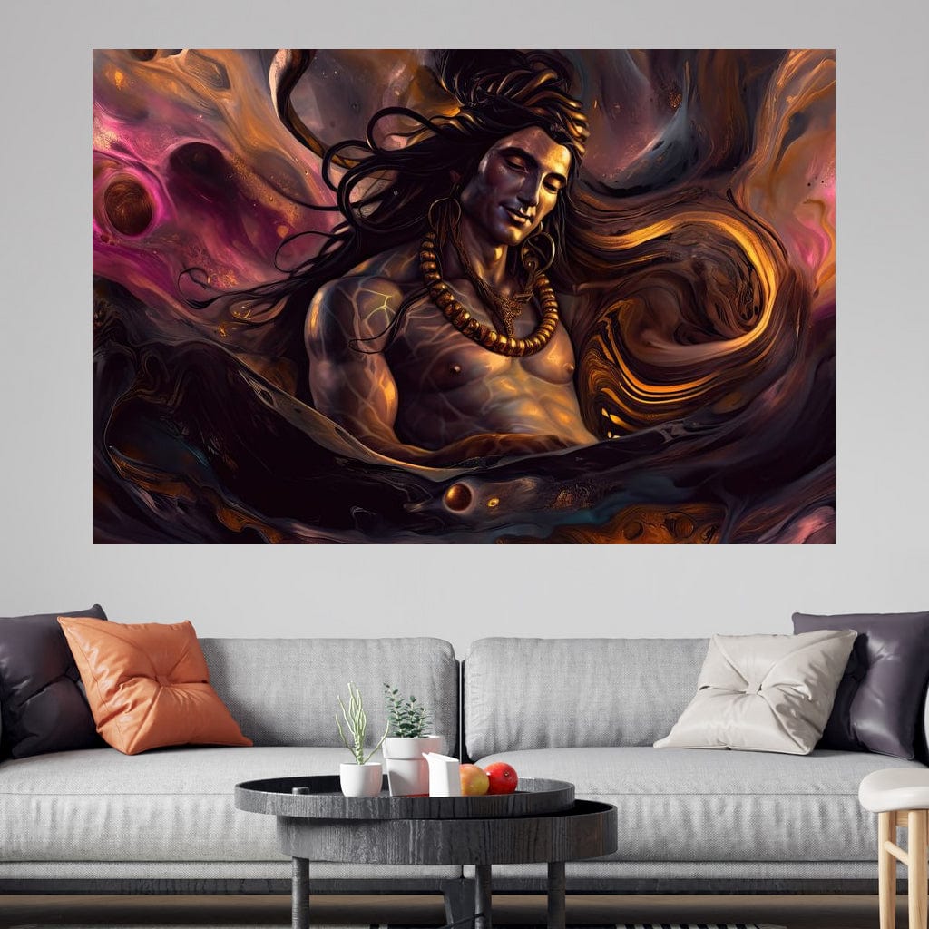 Artistic Shiva HinduOmDesigns Gallery Wrap / 30" x 20" Posters, Prints, & Visual Artwork hindu canvas wall art 0RQIJZSY