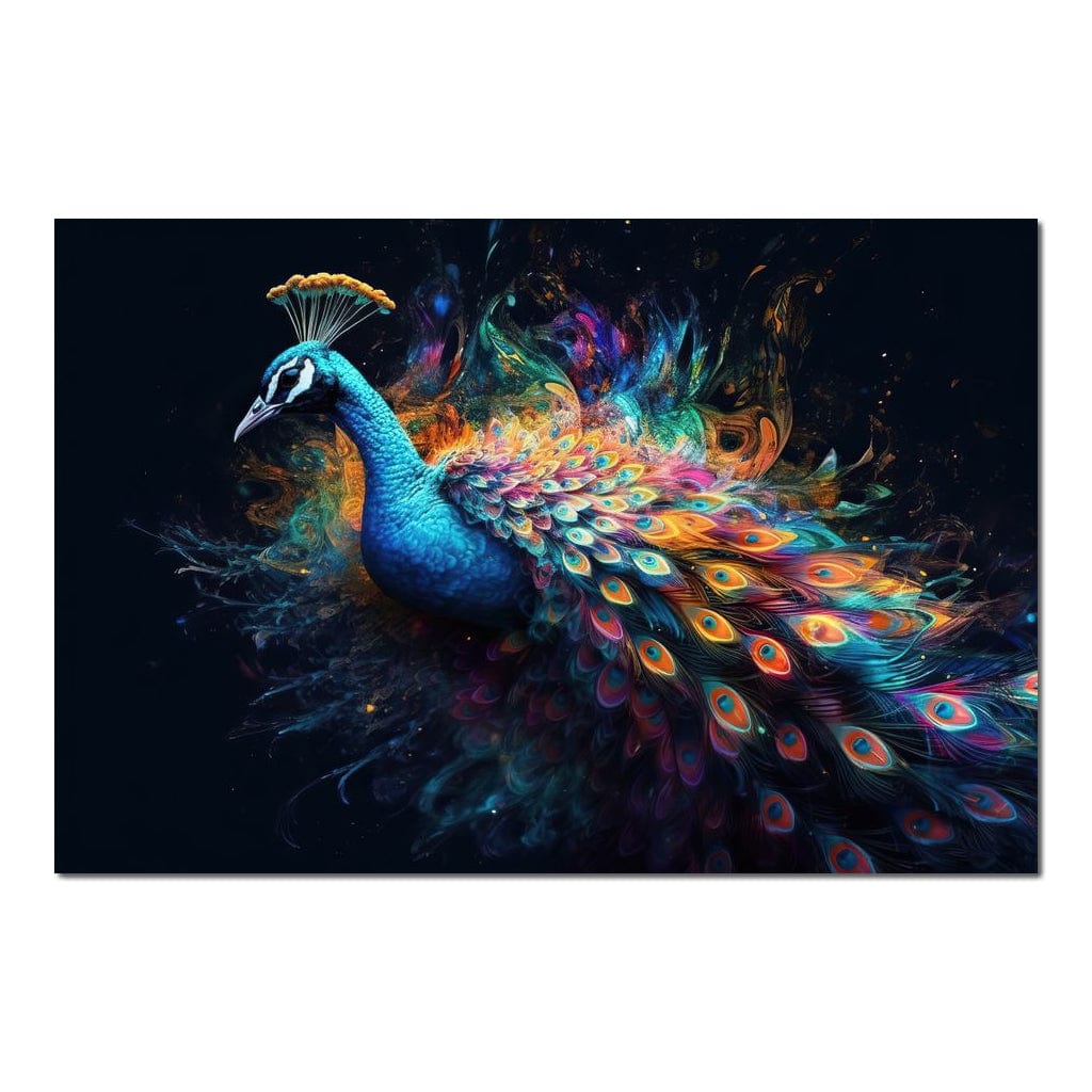 Enchanting Peacock HinduOmDesigns Poster / 30" x 20" Posters, Prints, & Visual Artwork hindu canvas wall art IZO23FO7