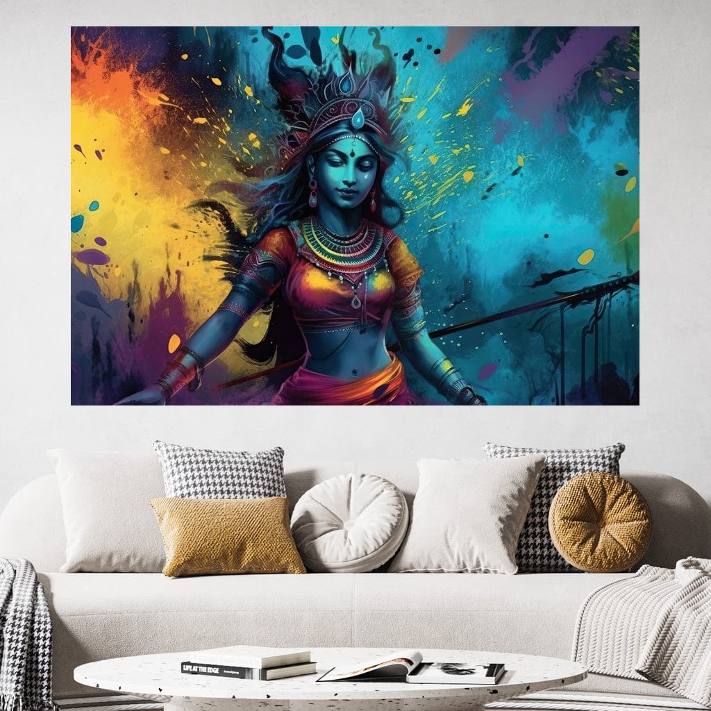 Ethereal Krishna HinduOmDesigns Gallery Wrap / 30" x 20" Posters, Prints, & Visual Artwork hindu canvas wall art MC33RN5T