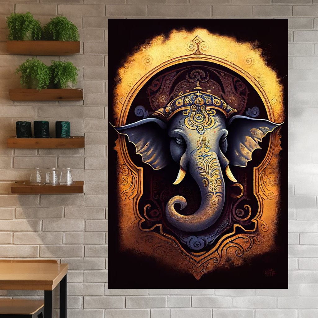 Lord of Prosperity HinduOmDesigns Gallery Wrap / 20" x 30" Posters, Prints, & Visual Artwork hindu canvas wall art B50VT1FD