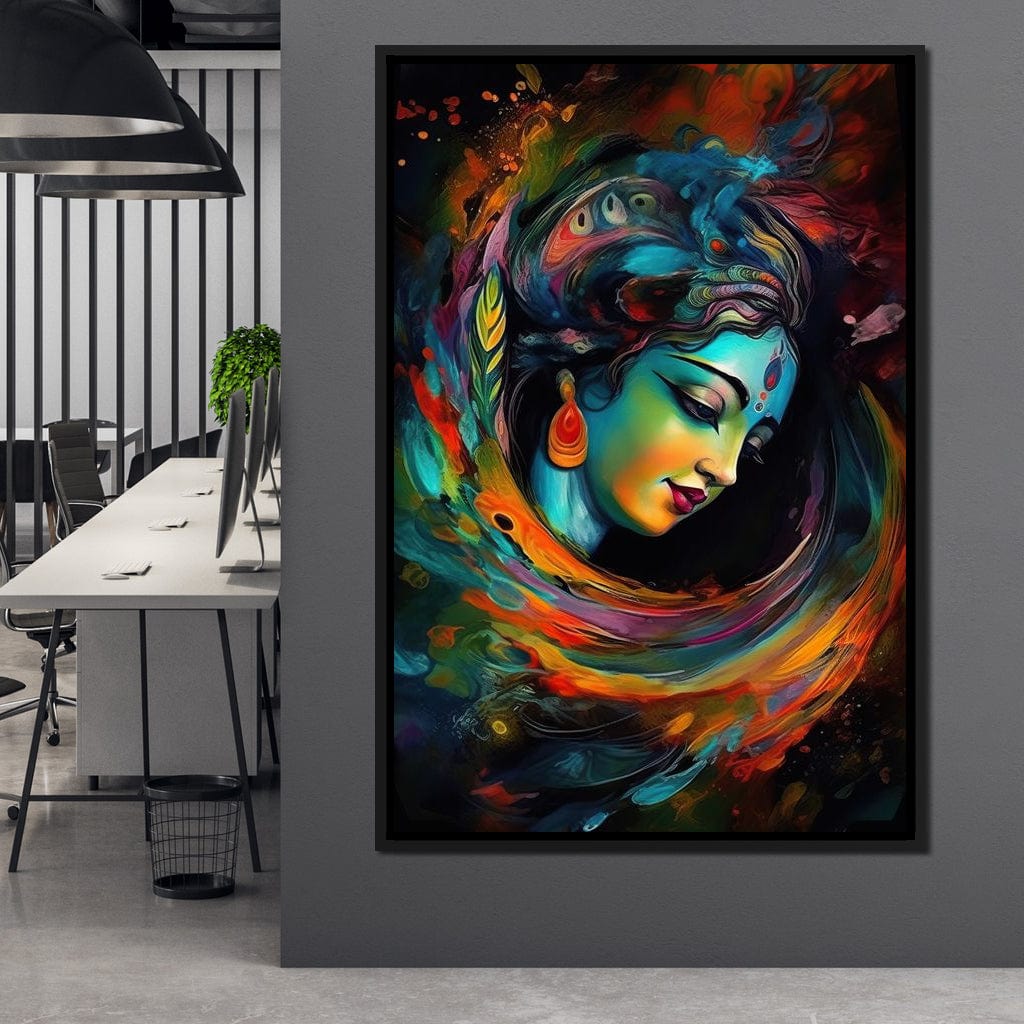 Hindu Goddess 4 HinduOmDesigns Black Floating Frame / 20" x 30" Posters, Prints, & Visual Artwork hindu canvas wall art IZHI24HI