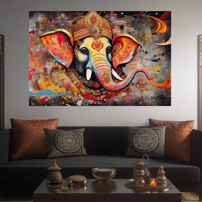 Ganesha's Creation HinduOmDesigns Gallery Wrap / 30" x 20" Posters, Prints, & Visual Artwork hindu canvas wall art GNBU6IDL