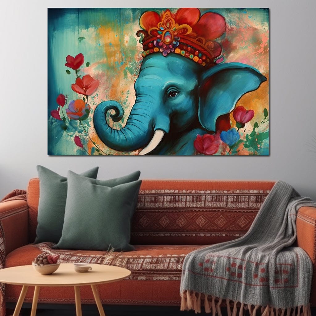 Ganesha's Charm HinduOmDesigns Gallery Wrap / 30" x 20" Posters, Prints, & Visual Artwork hindu canvas wall art Q6VV5R5T