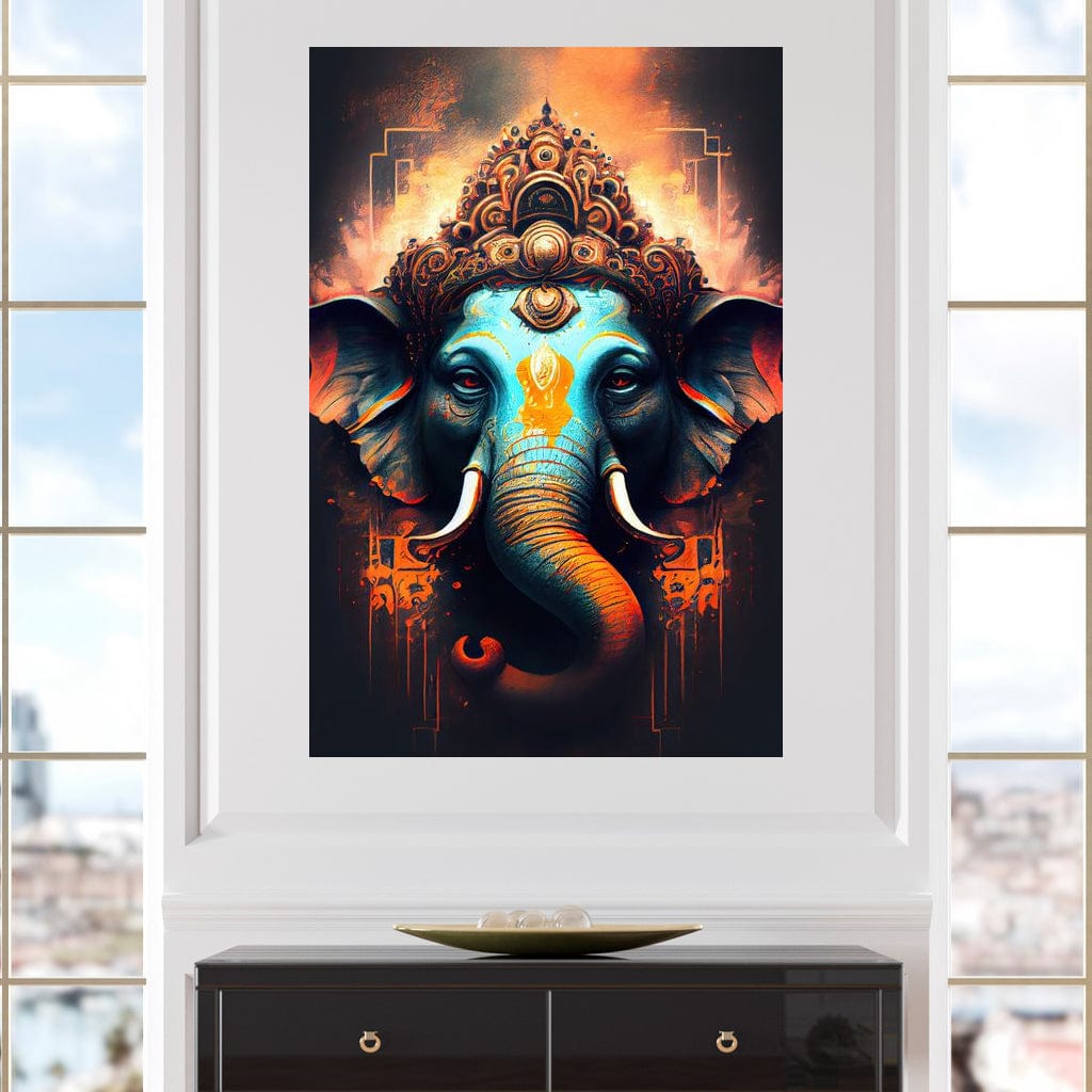 Ganesha's Strength HinduOmDesigns Gallery Wrap / 20" x 30" Posters, Prints, & Visual Artwork hindu canvas wall art SUDQ6ZD6